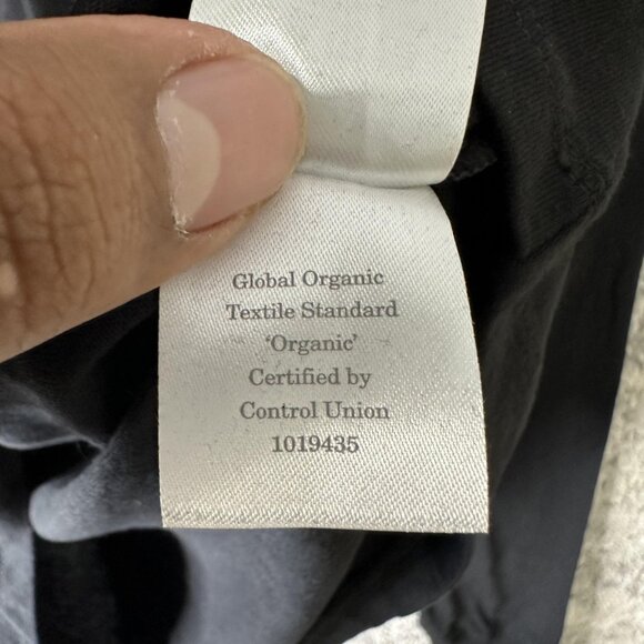 Everlane Shirt Mens Medium Black Organic Cotton Long-Sleeve Pocket Tee Uniform - Picture 8 of 9